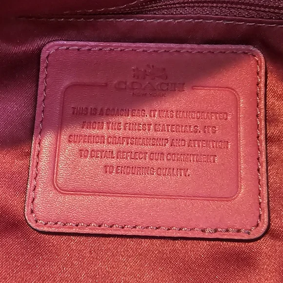 Coach Leather Crossbody Bag, Taylor Mini Flap Berry/Pink - Picture 8 of 8